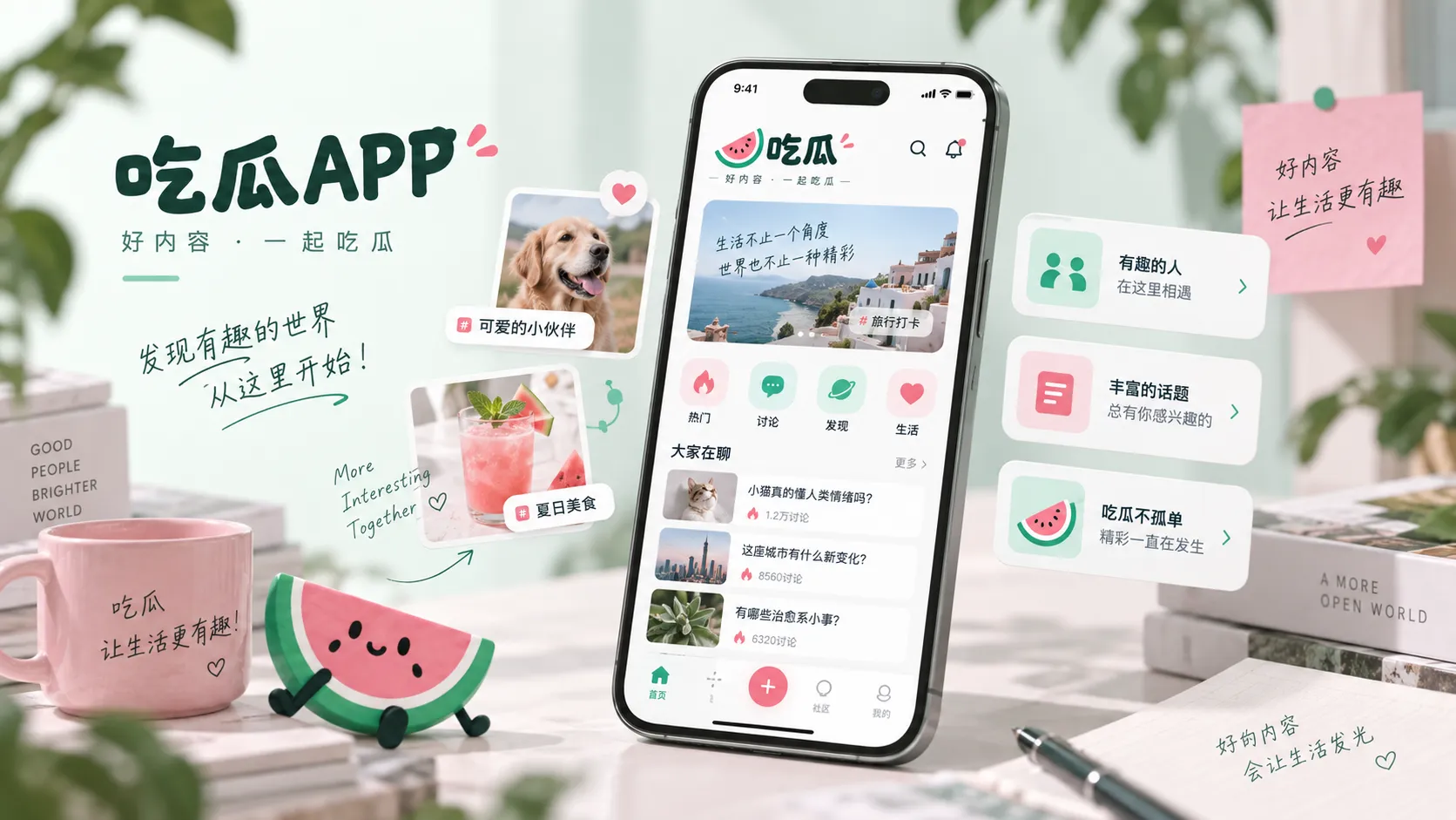 吃瓜APP移动端主题图